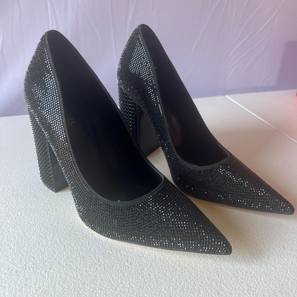 Michael Kors Black Glitter Heels